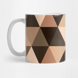 Brown, Beige and Tan Geometric Pattern Mug